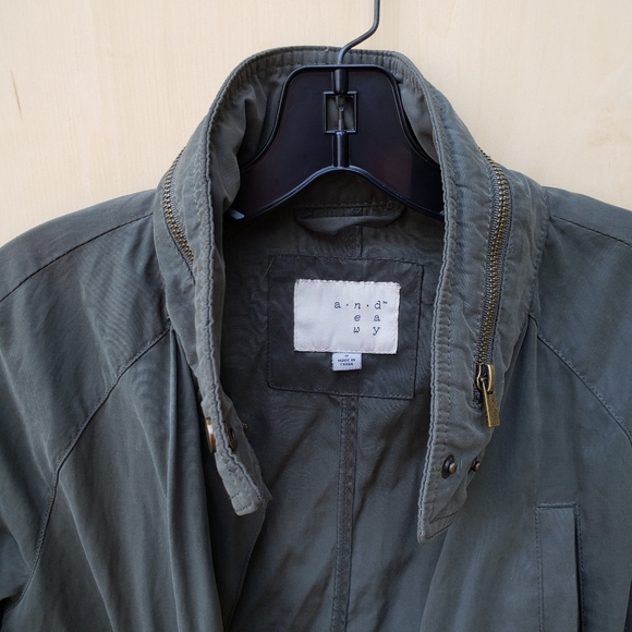 A New Day Army Green Drawstring Utility Jacket - S - Picture 6 of 16